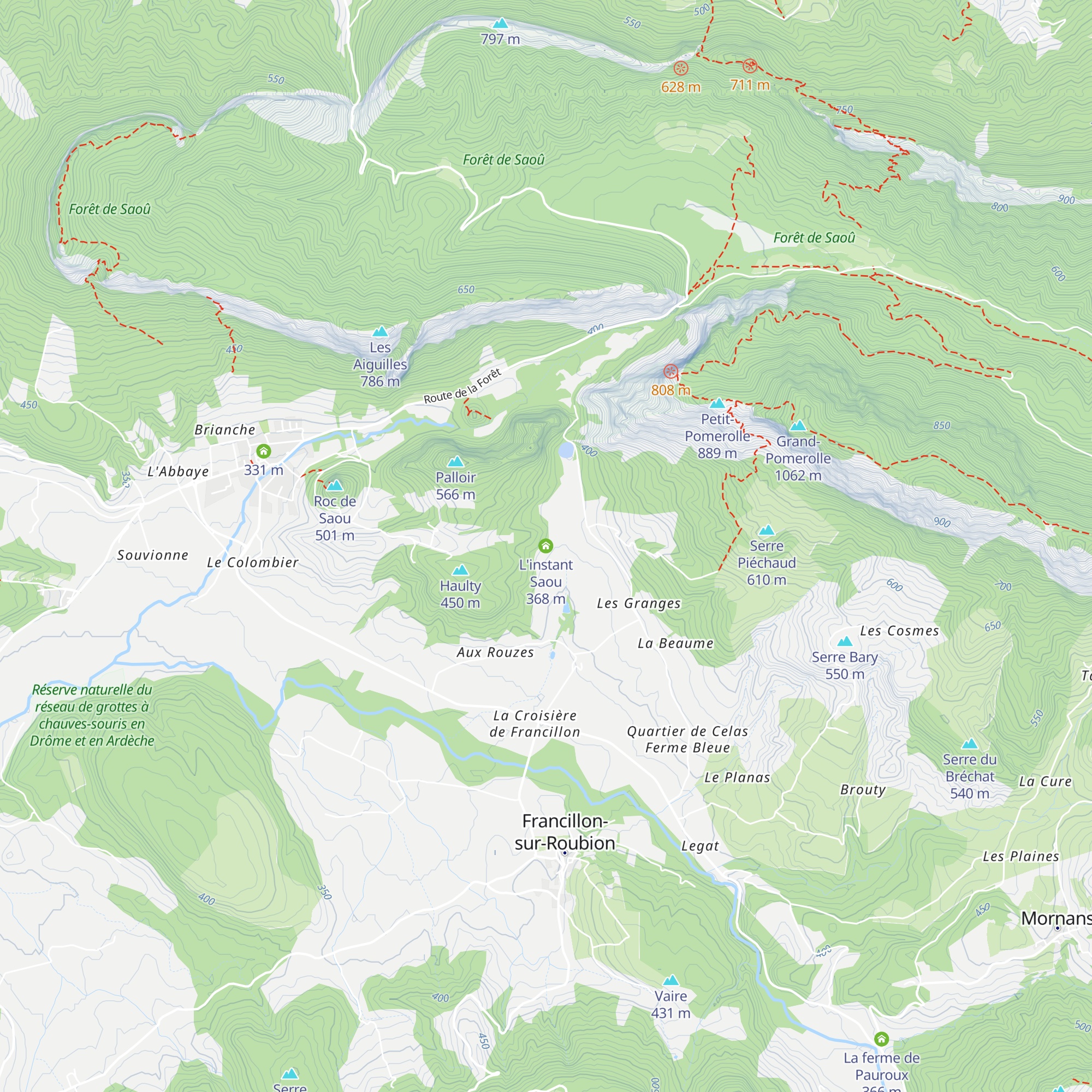 L'instant Saou map
