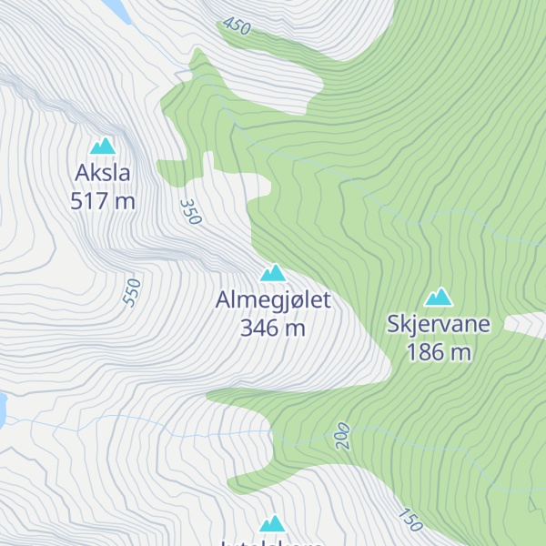 Map of Almegjølet