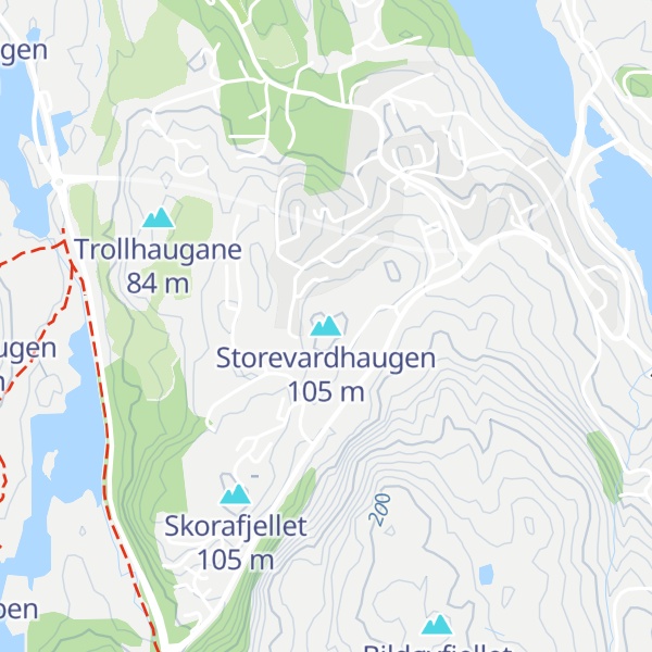 Map of Storevardhaugen