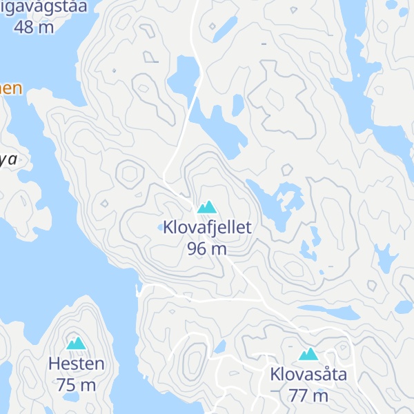 Map of Klovafjellet