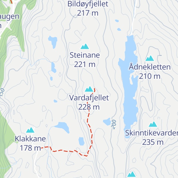 Map of Vardafjellet