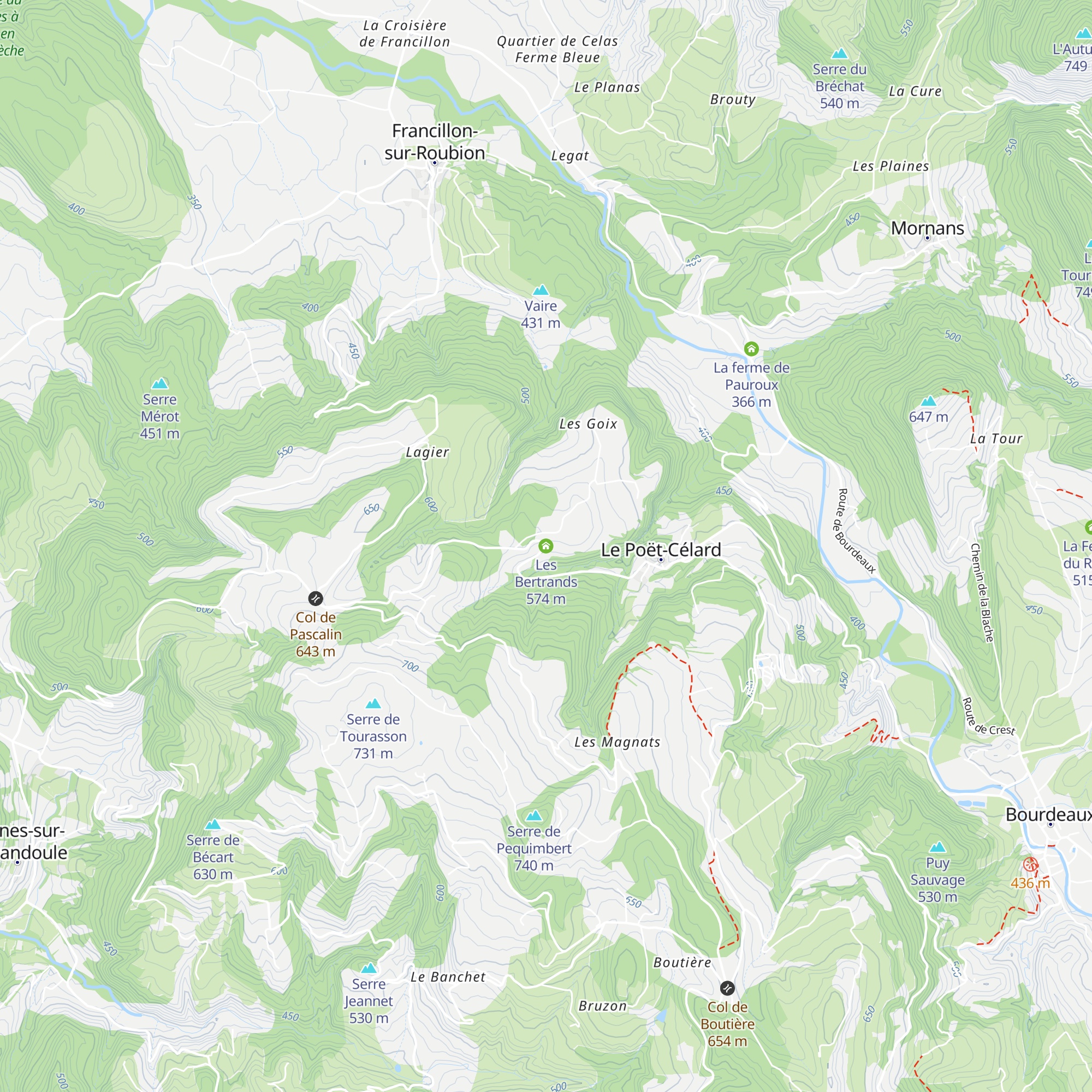 Les Bertrands map