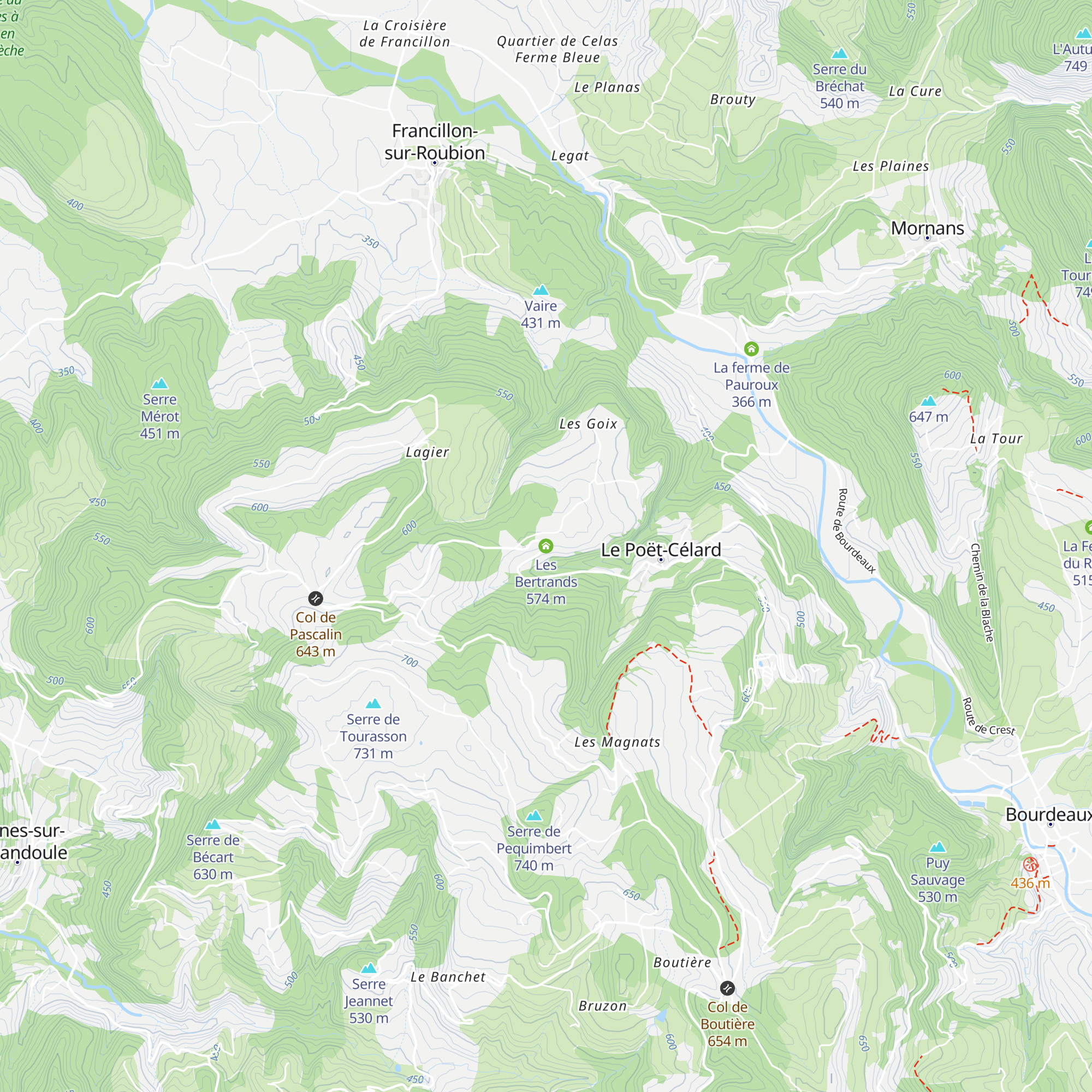 Les Bertrands map