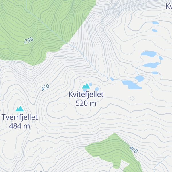 Map of Kvitefjellet