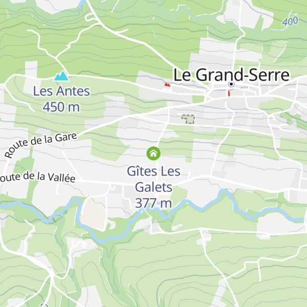 Map of Gîtes Les Galets