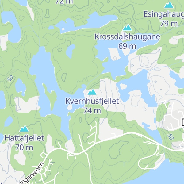 Map of Kvernhusfjellet