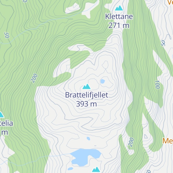 Map of Brattelifjellet