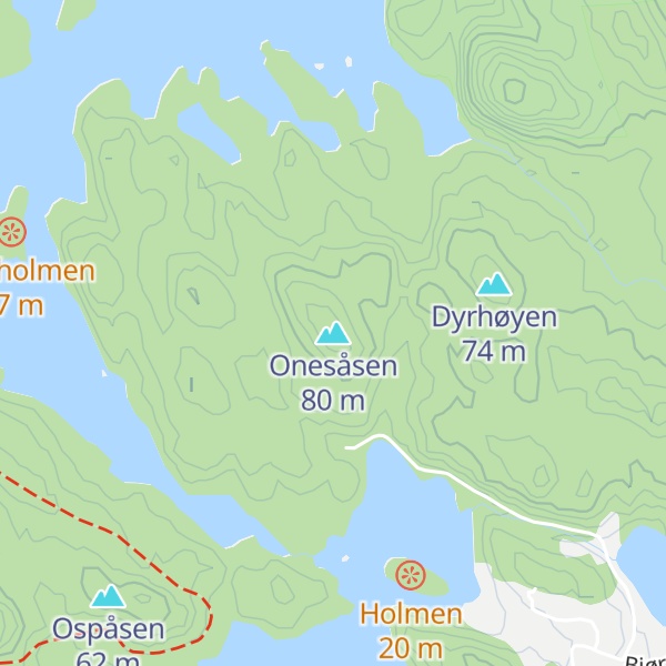 Map of Onesåsen