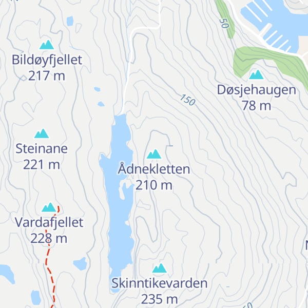 Map of Ådnekletten