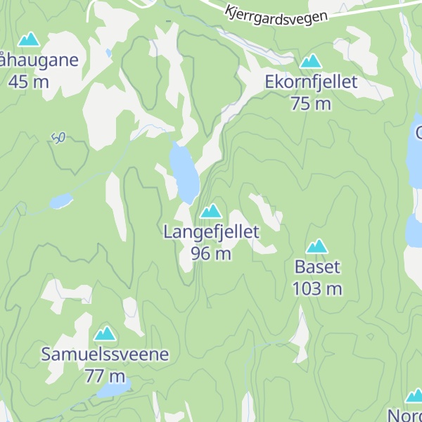 Map of Langefjellet