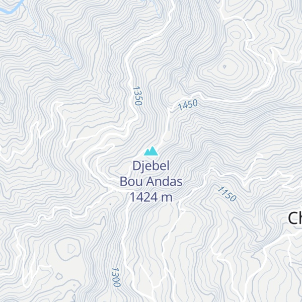 Map of Djebel Bou Andas