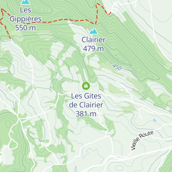 Map of Les Gites de Clairier