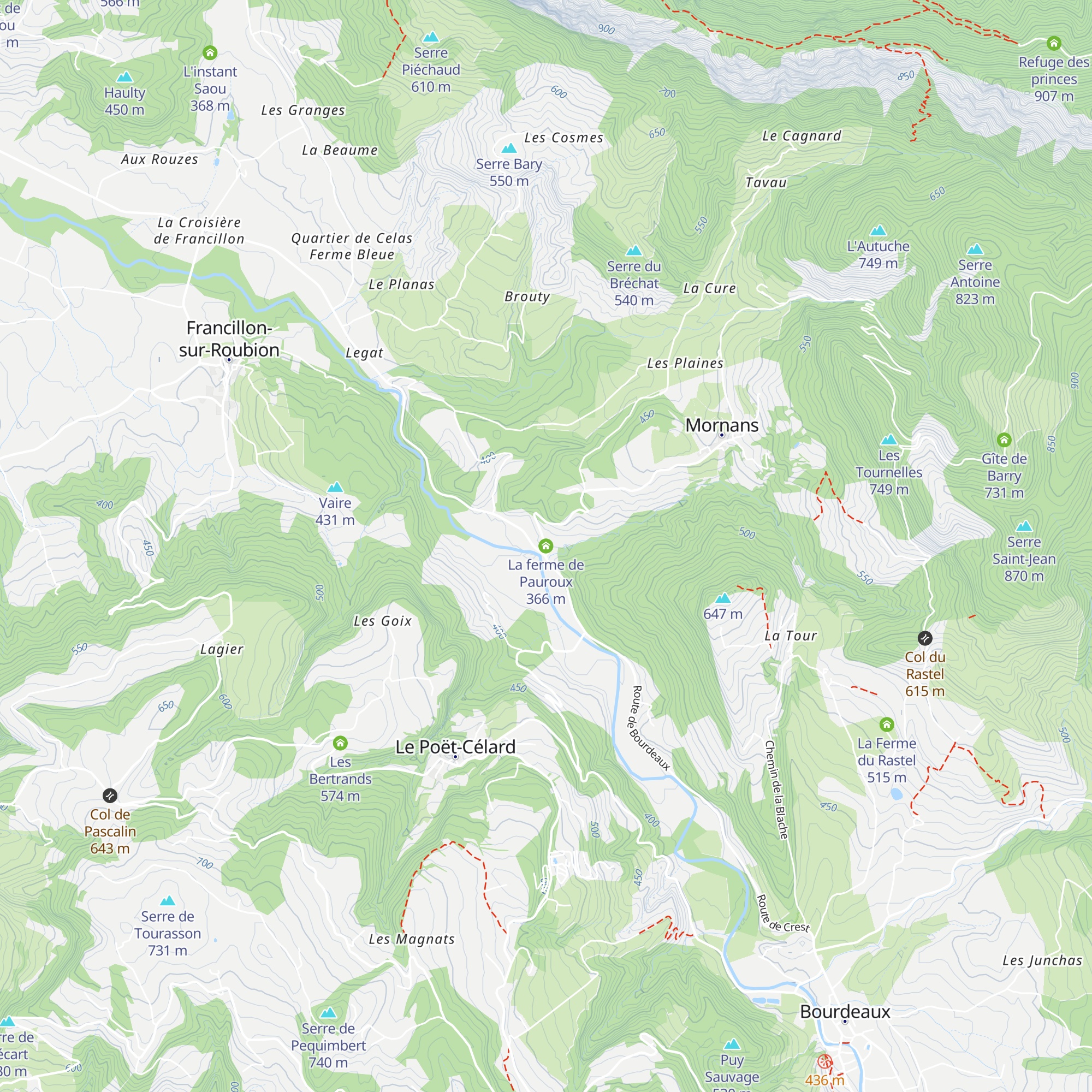 La ferme de Pauroux map