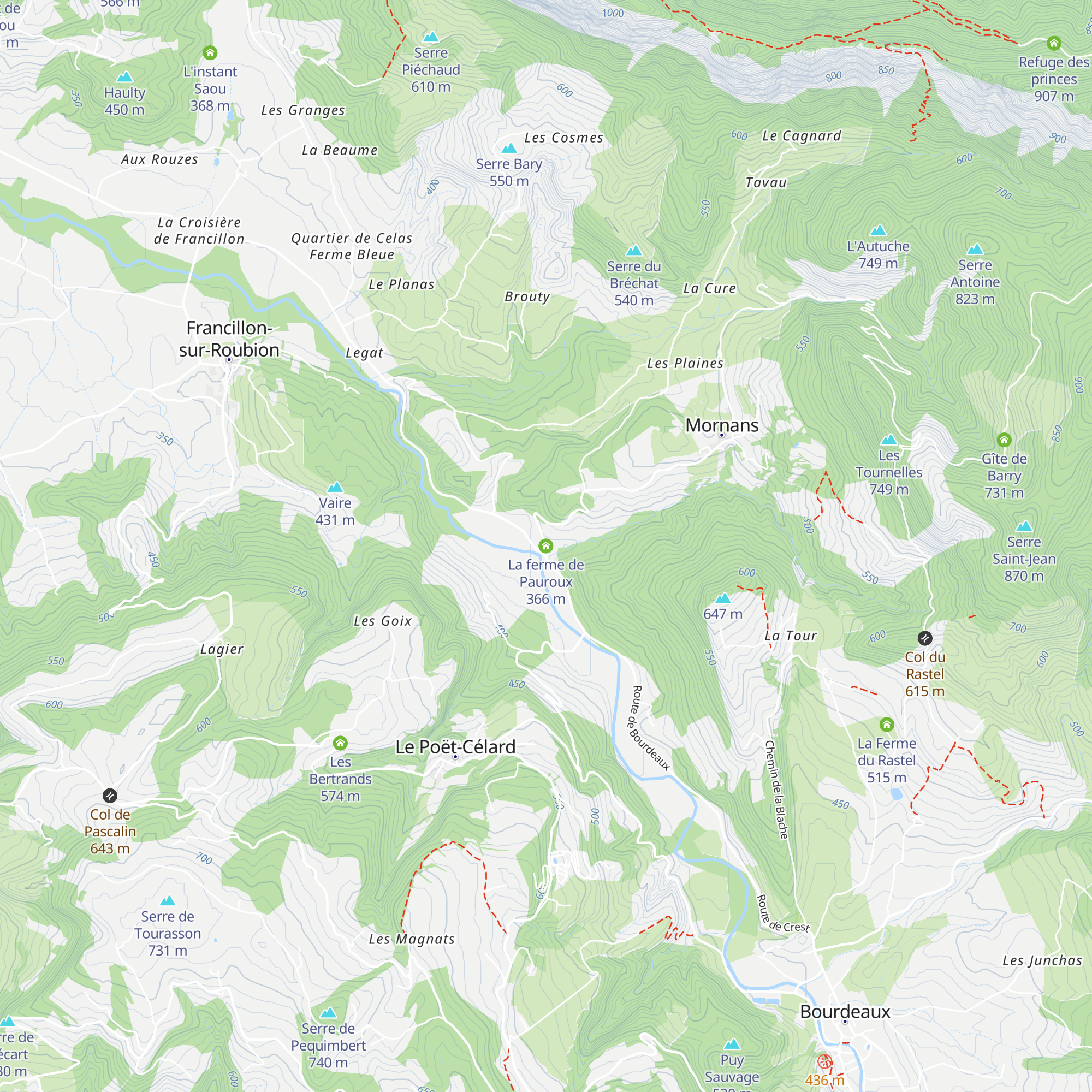 La ferme de Pauroux map