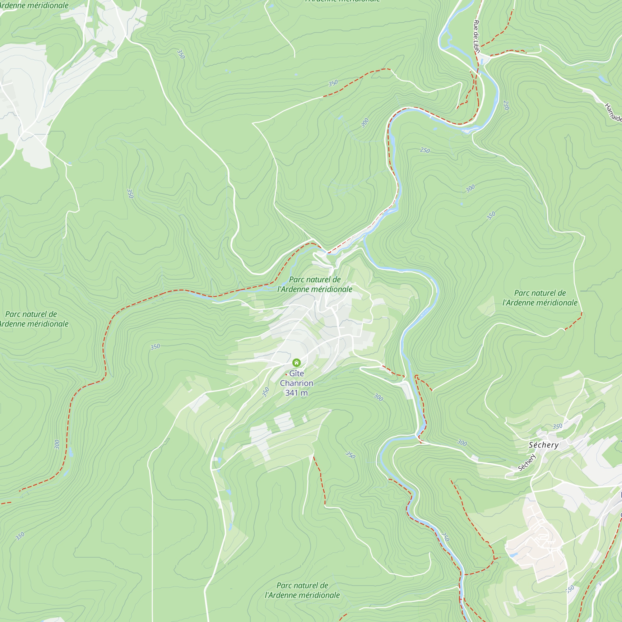 Gîte Le Charme de la Forêt map