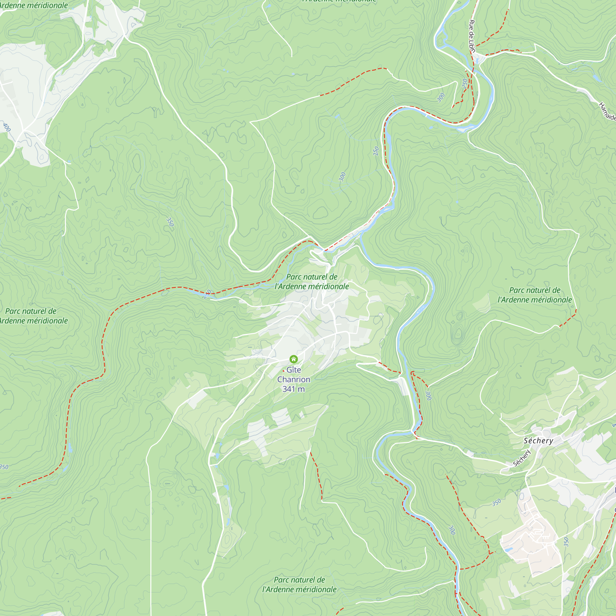 Gîte Le Charme de la Forêt map