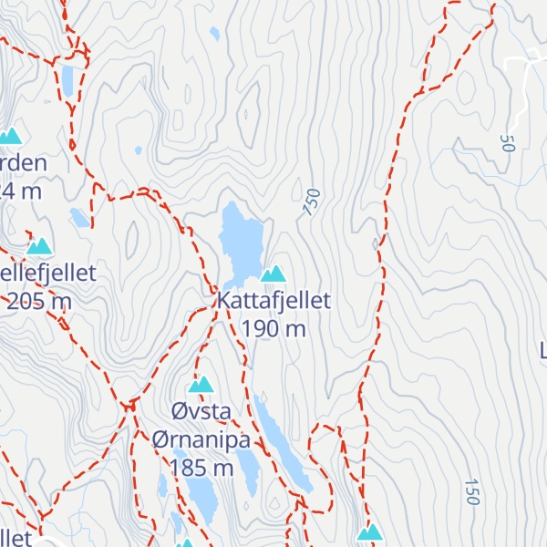 Map of Kattafjellet