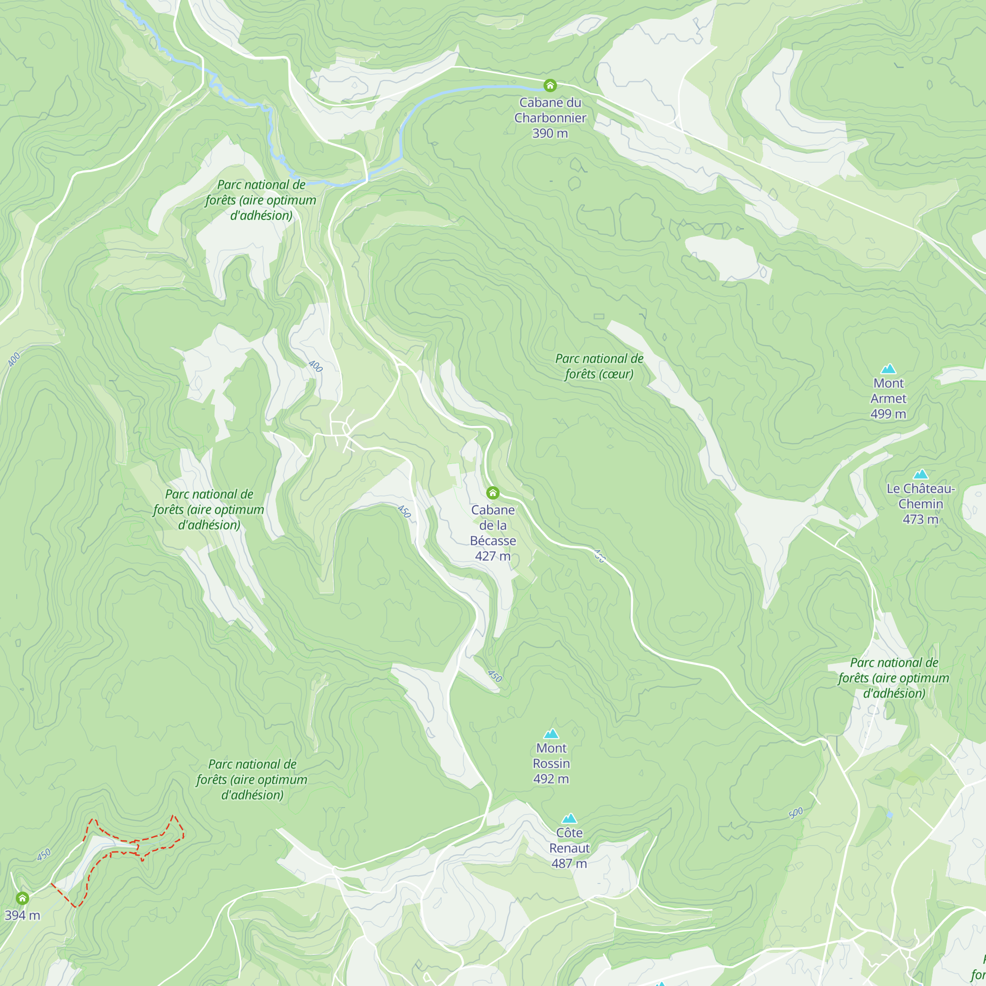 Cabane de la Bécasse map