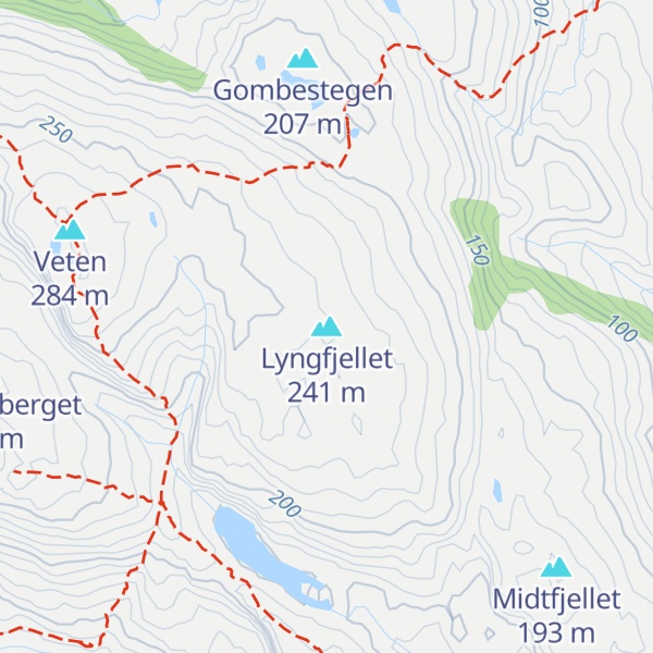 Map of Lyngfjellet