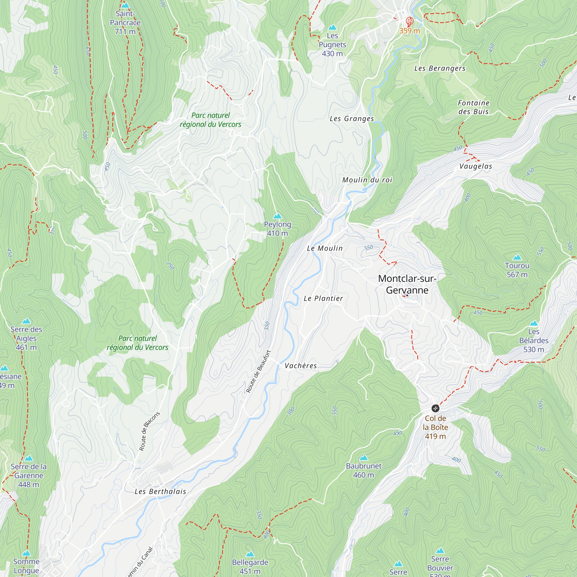 Le Dérot Moulinage map
