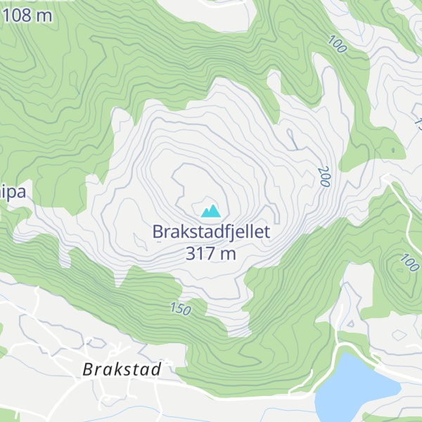 Map of Brakstadfjellet