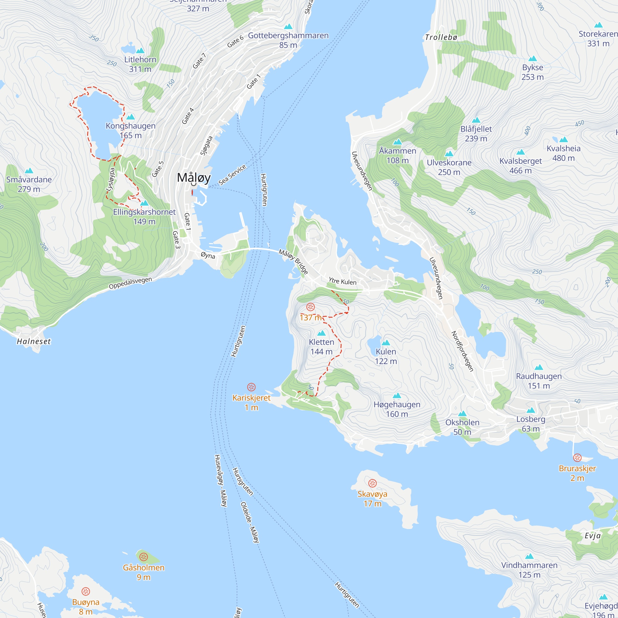 Kletten dagsturhytte map