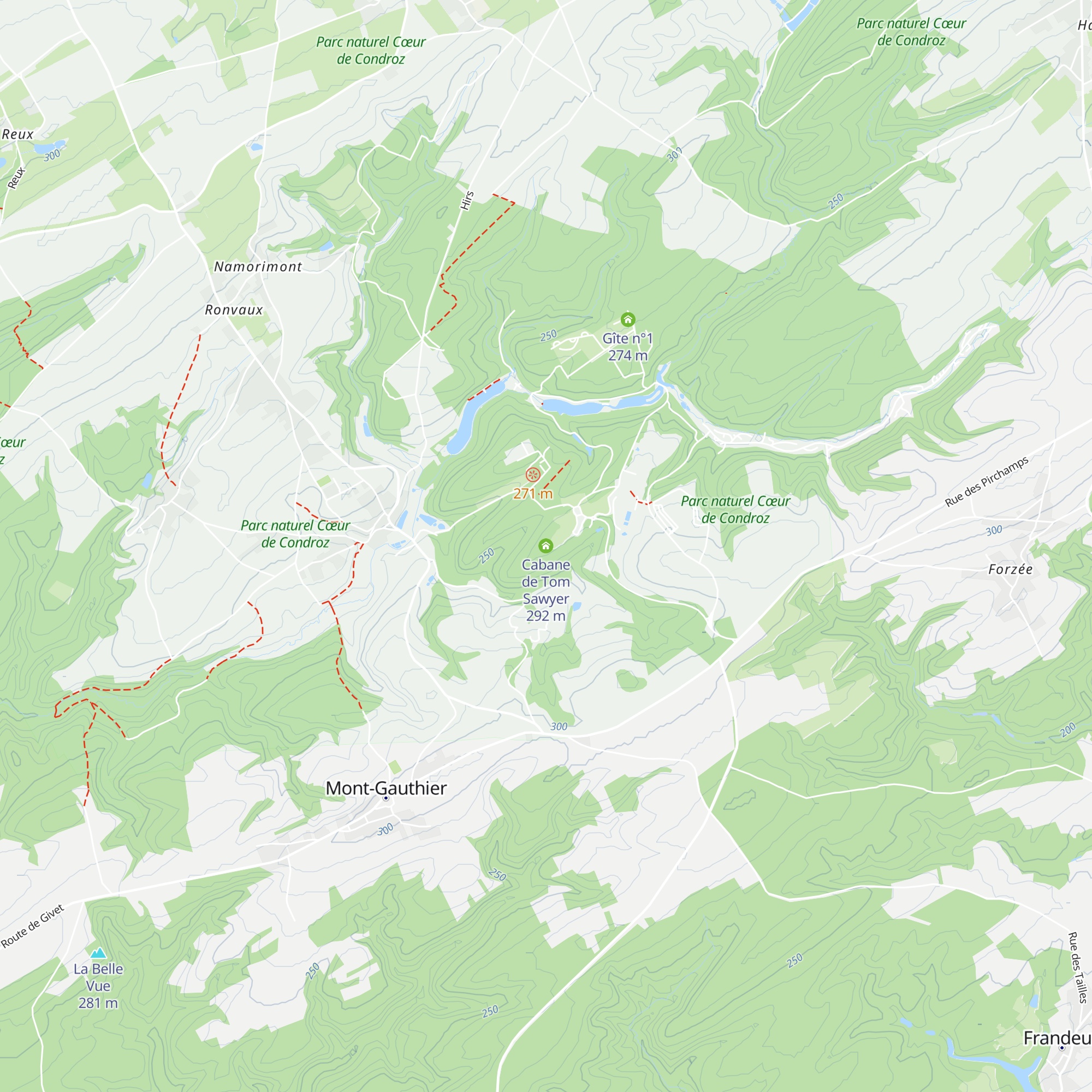 Cabane de Tom Sawyer map