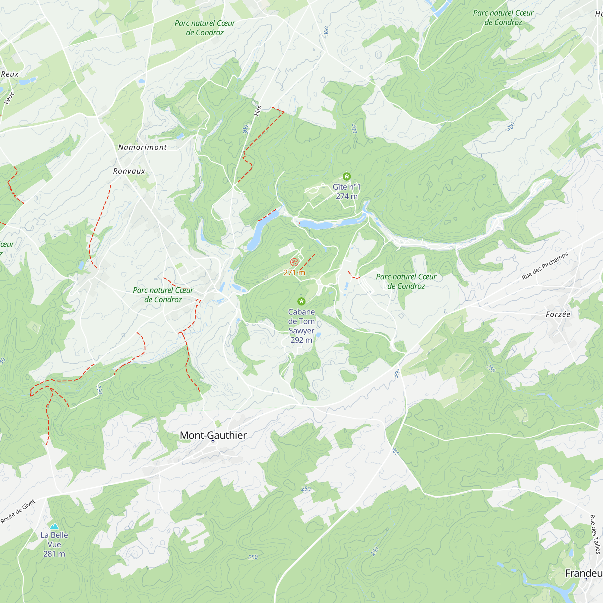Cabane de Tom Sawyer map