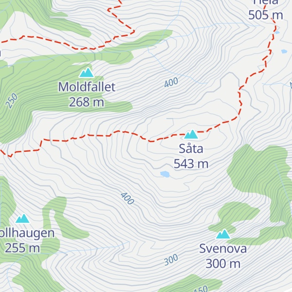 Map of Slettefjellet