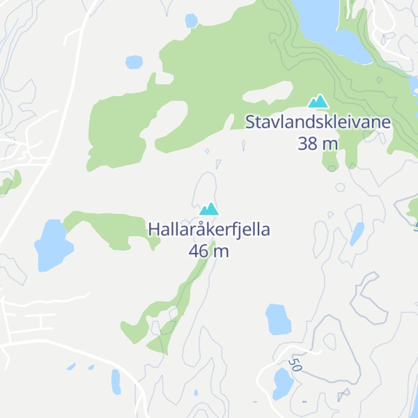 Map of Hallaråkerfjella