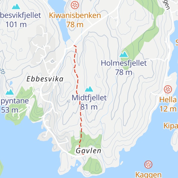 Map of Midtfjellet