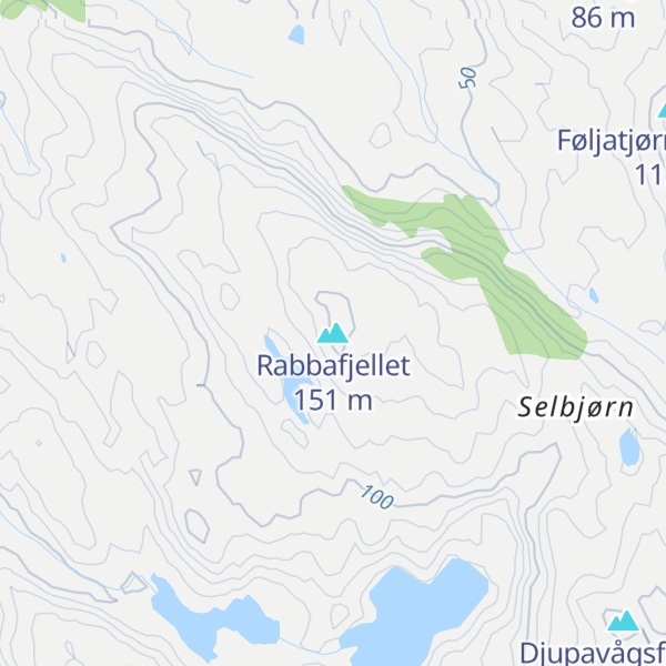 Map of Rabbafjellet