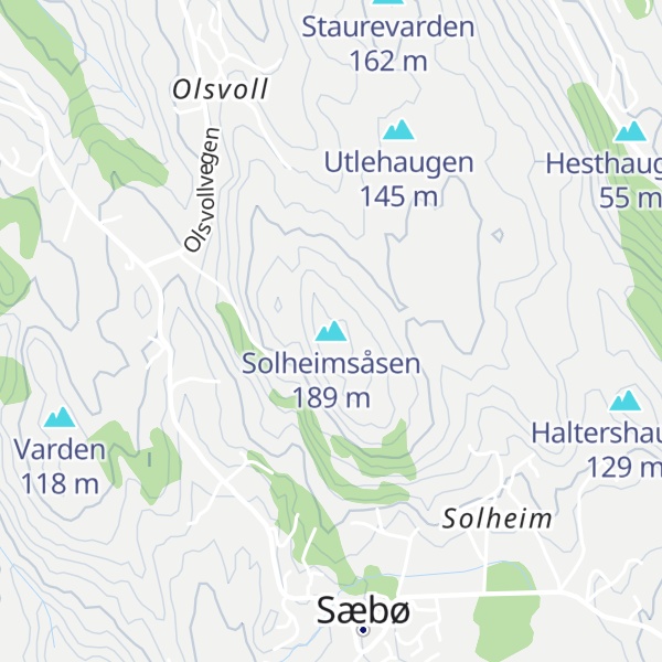 Map of Solheimsåsen
