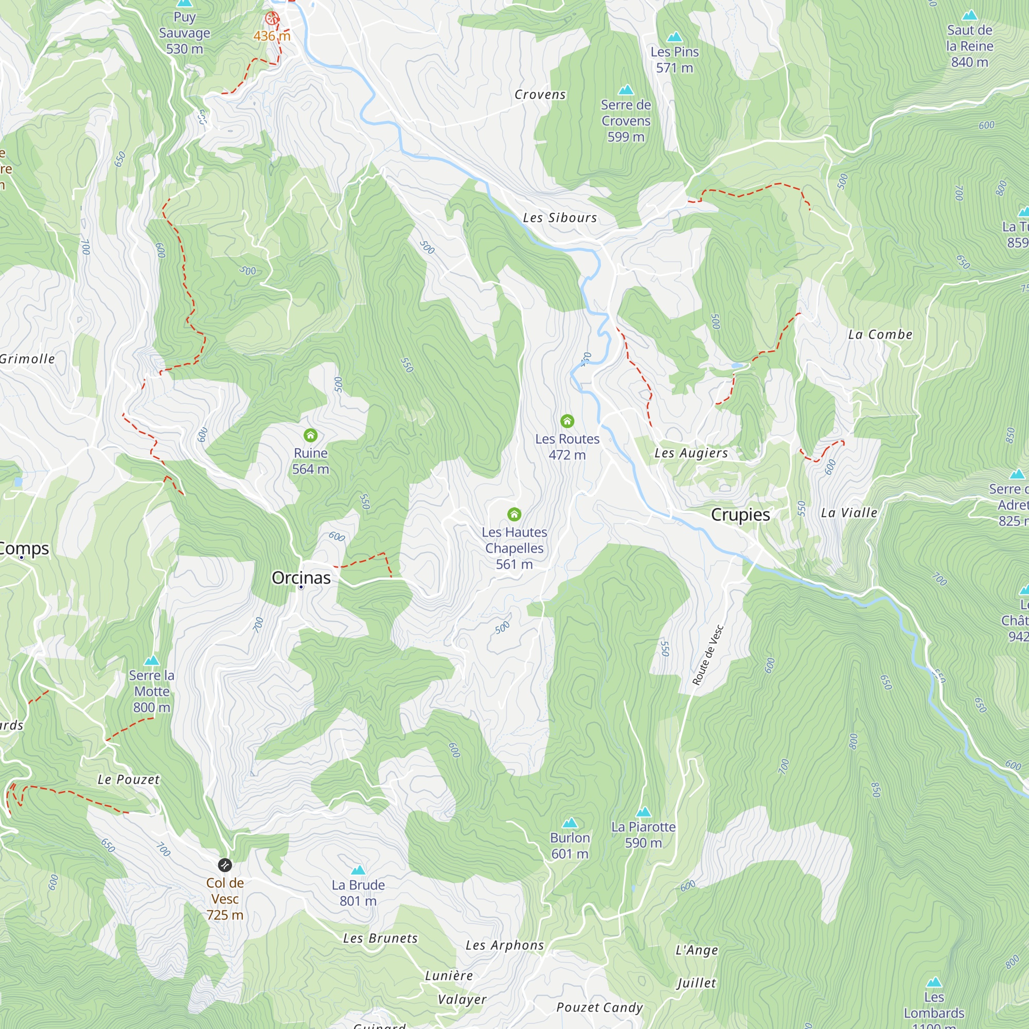 Les Hautes Chapelles map