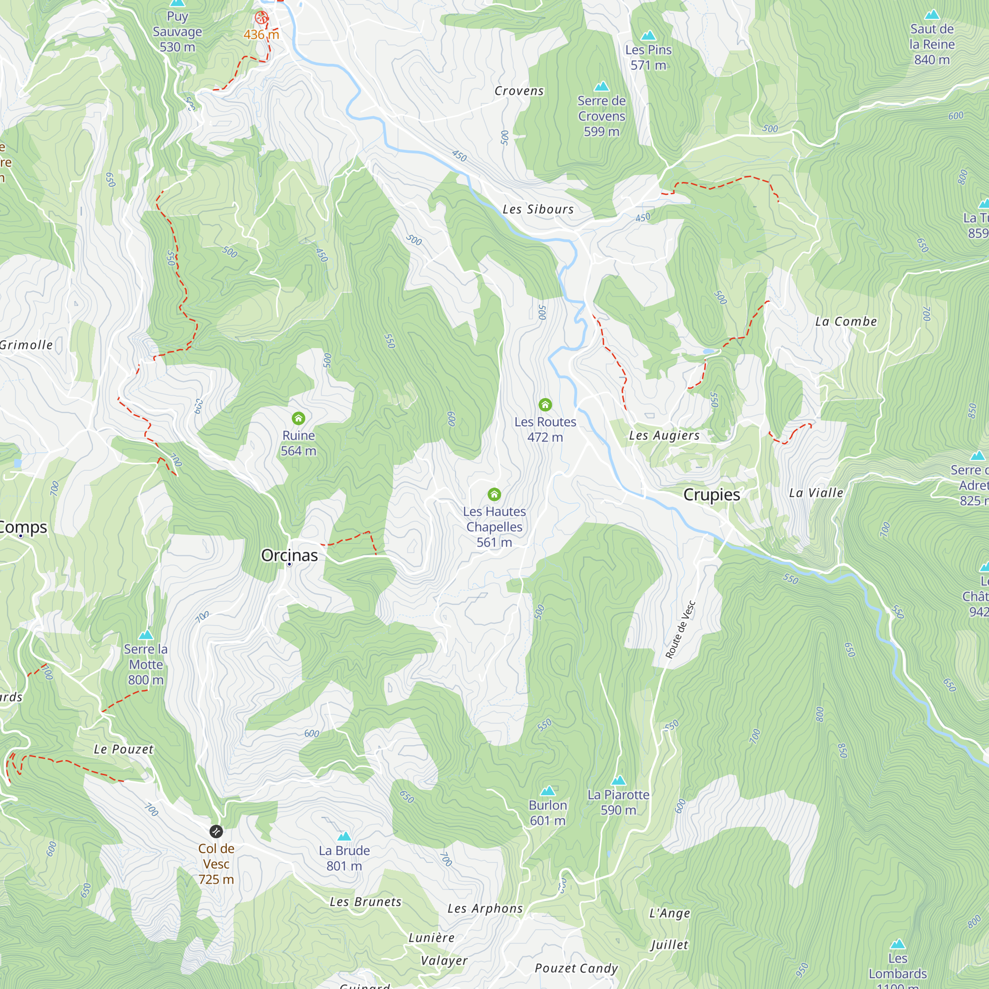 Les Hautes Chapelles map