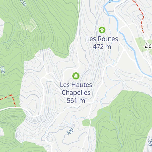 Map of Les Hautes Chapelles