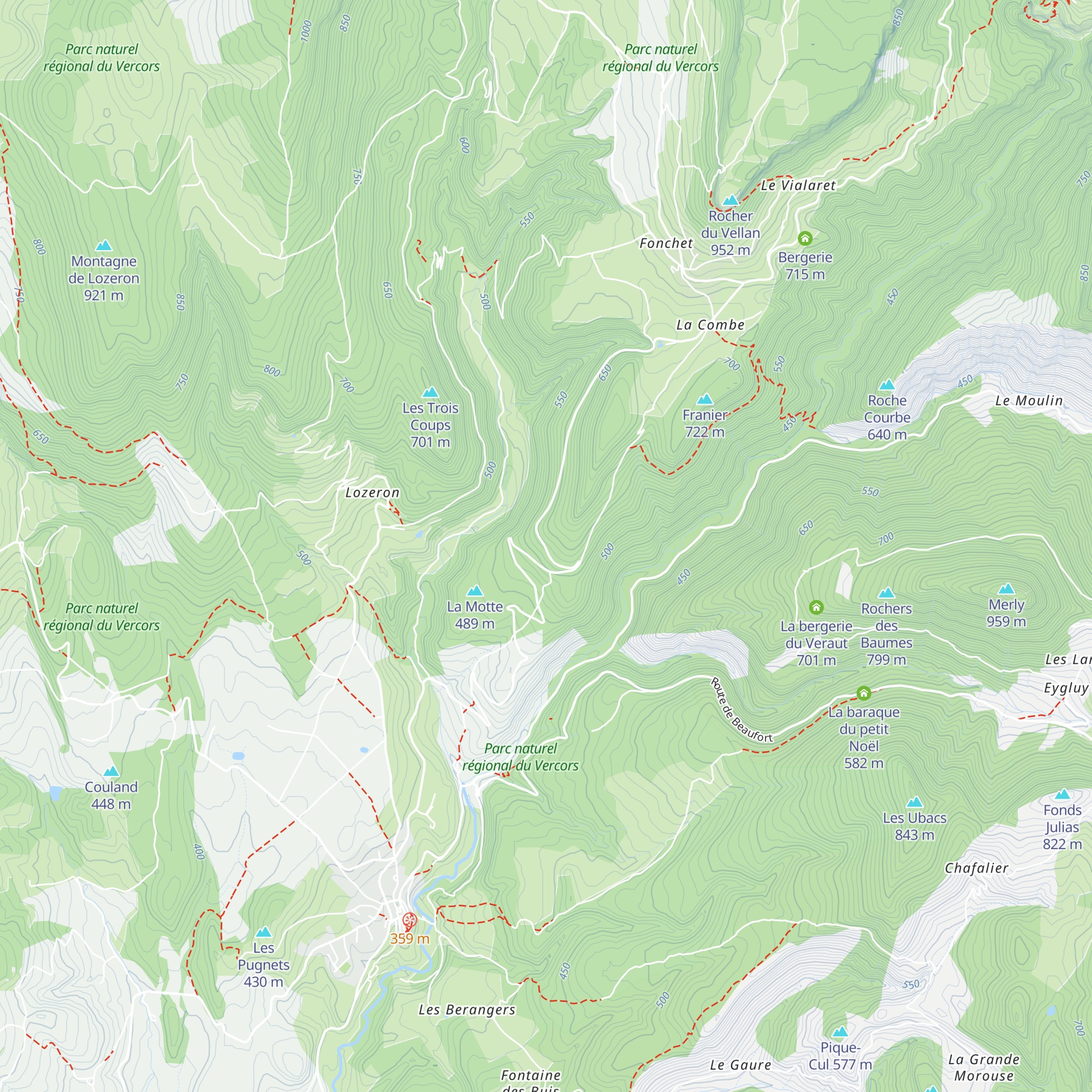 La baraque des Cantonniers map