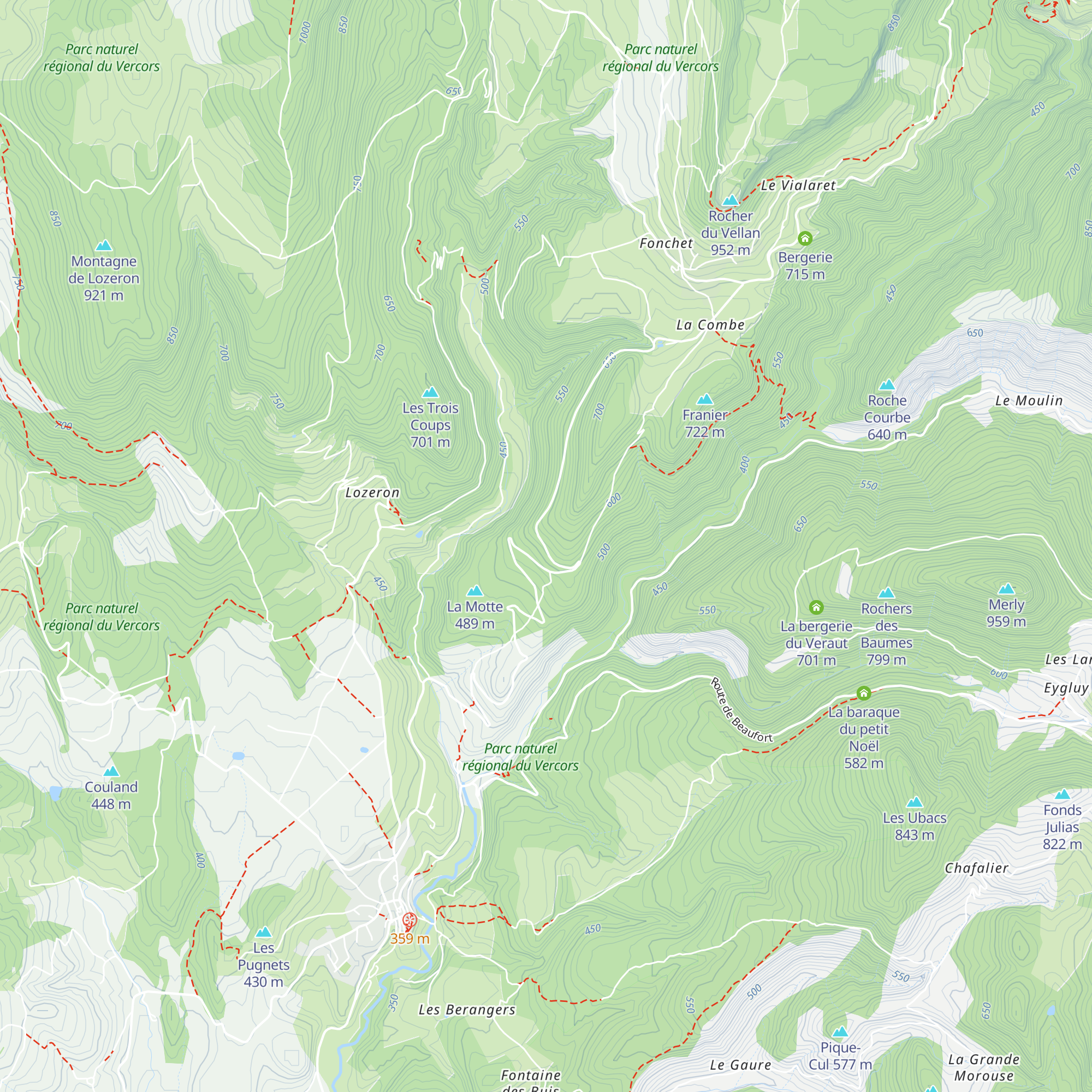 La baraque des Cantonniers map