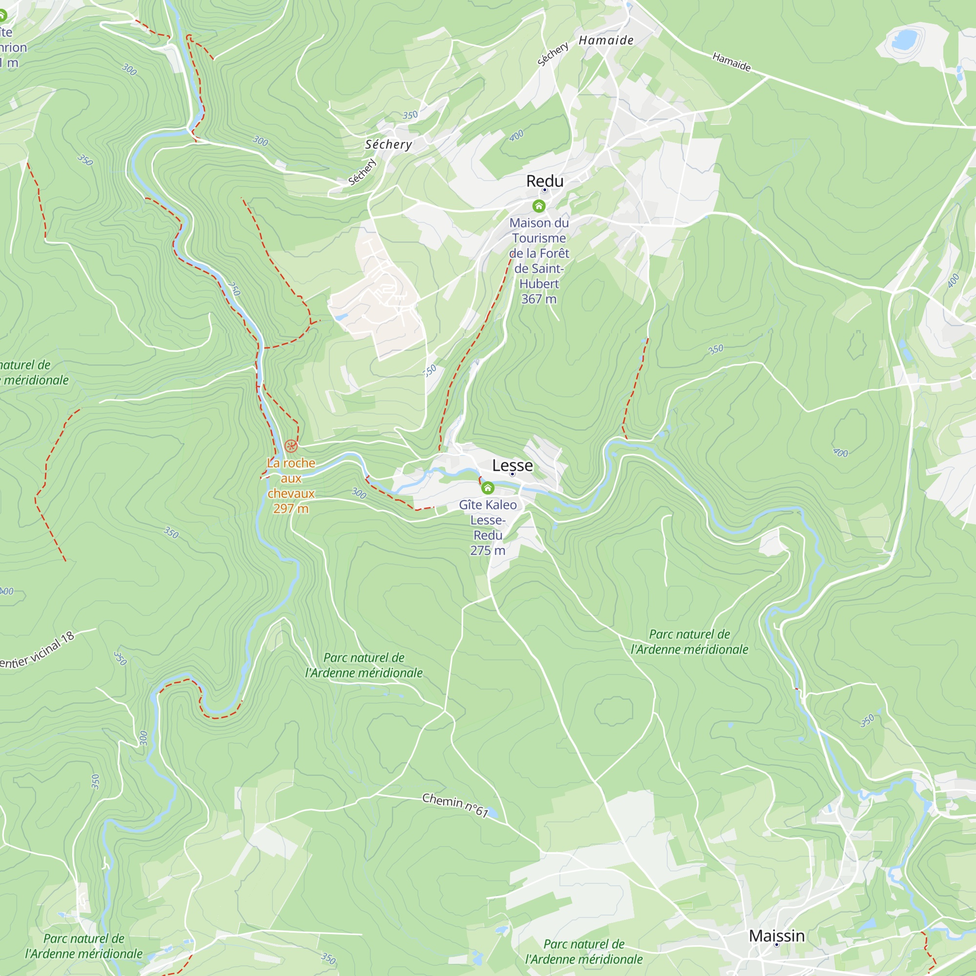 Gîte Kaleo Lesse-Redu map