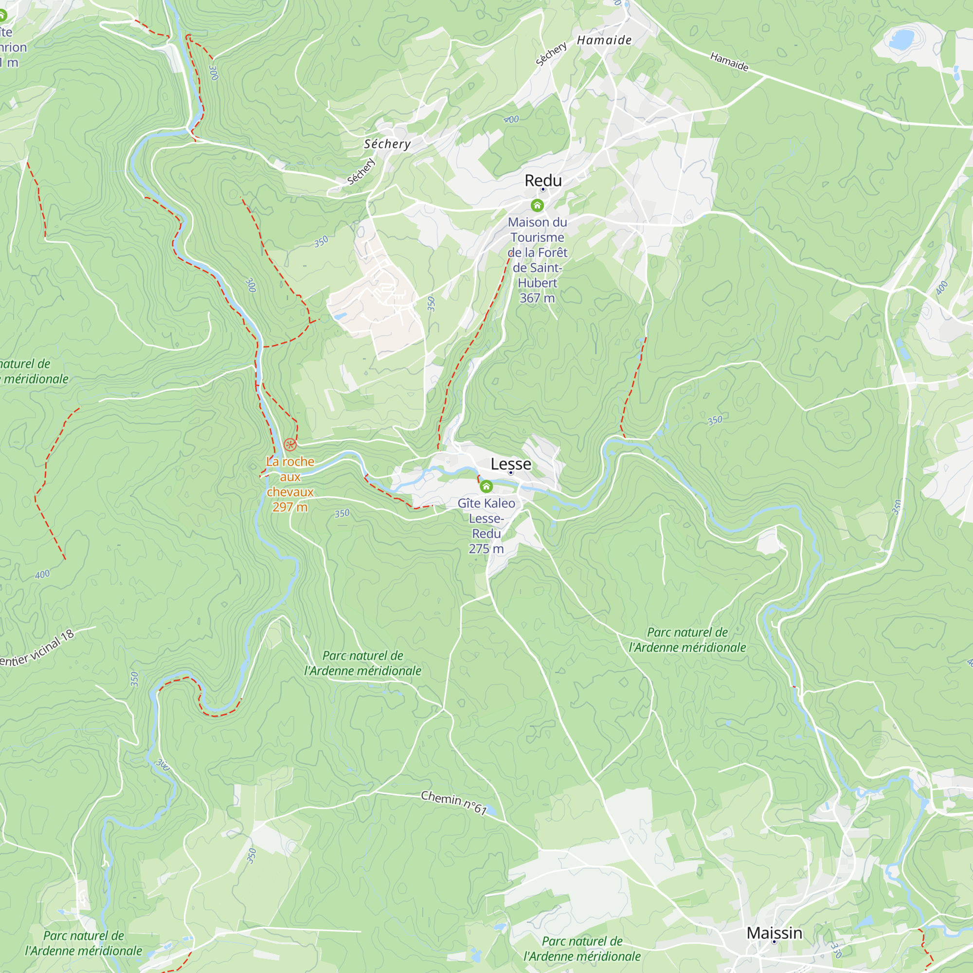 Gîte Kaleo Lesse-Redu map