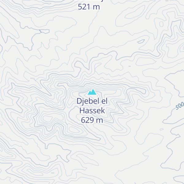 Map of Djebel el Hassek