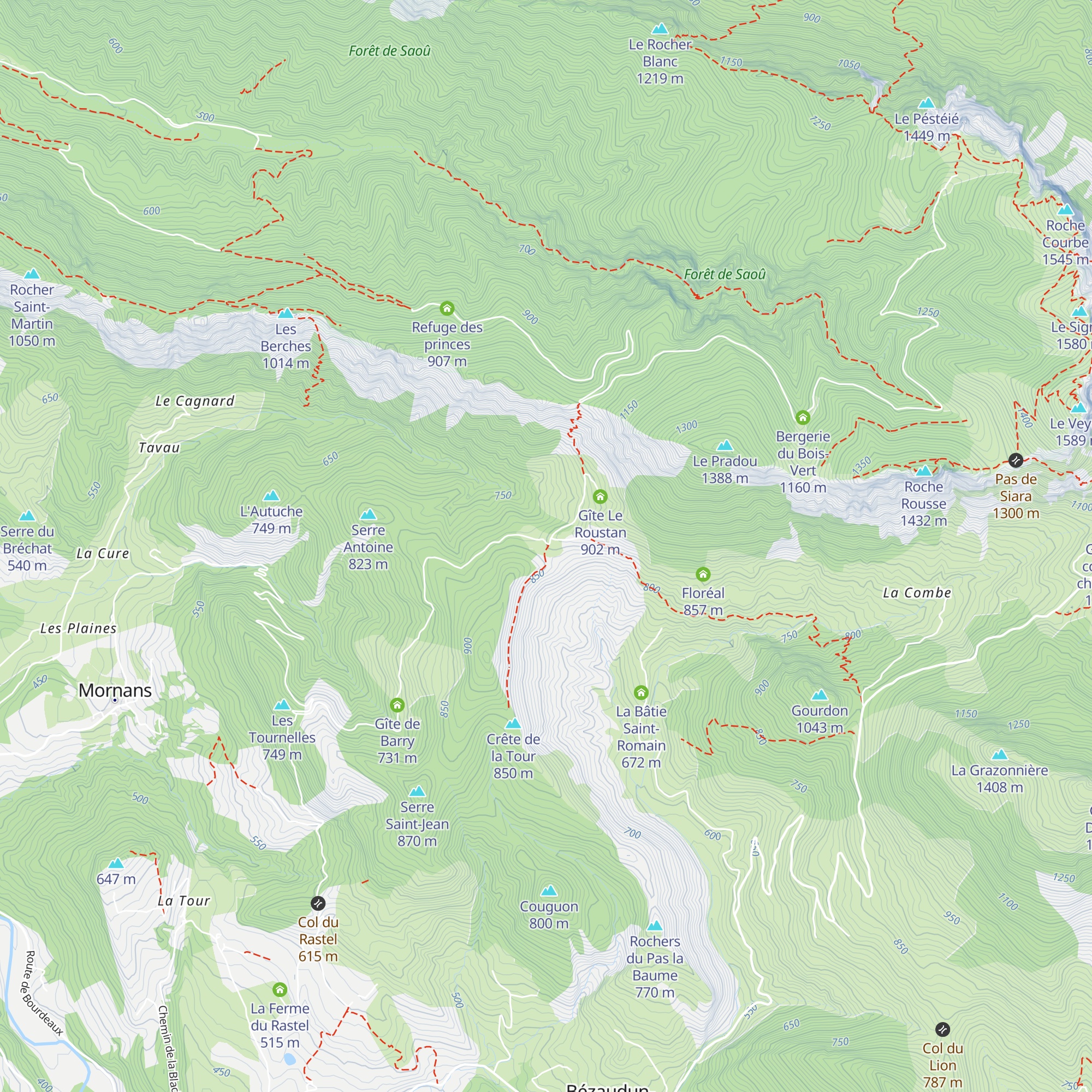 Gîte Fondoresse map