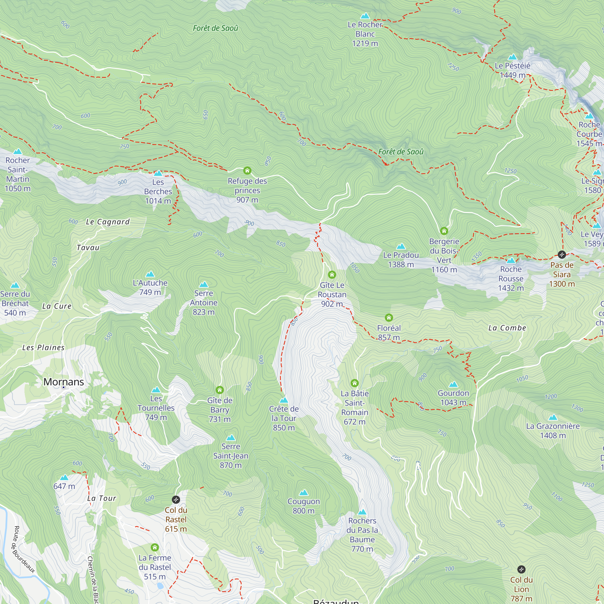 Gîte Fondoresse map