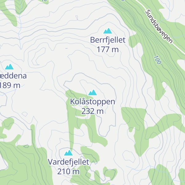 Map of Kolåstoppen