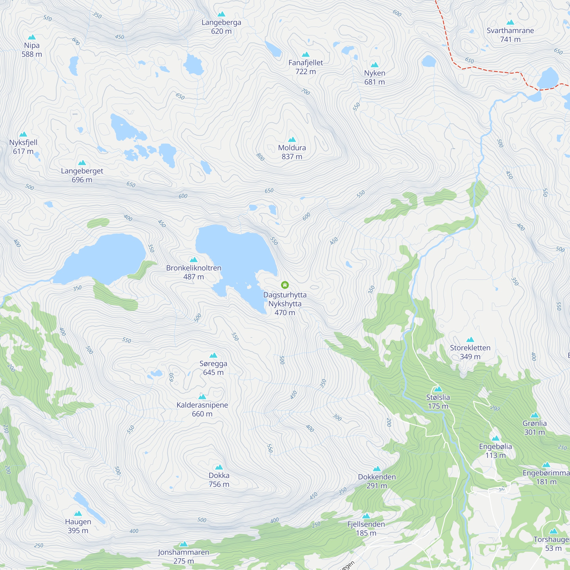 Dagsturhytta Nykshytta map