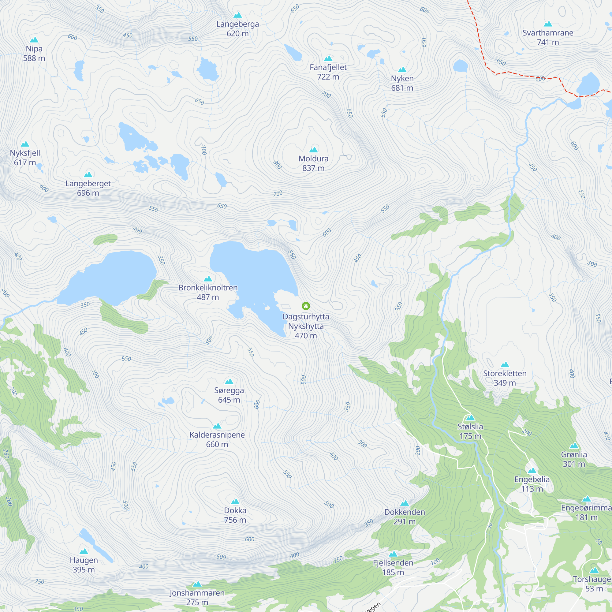 Dagsturhytta Nykshytta map