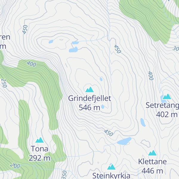 Map of Grindefjellet