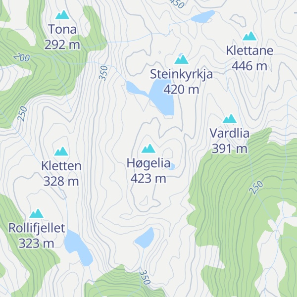 Map of Høgelia