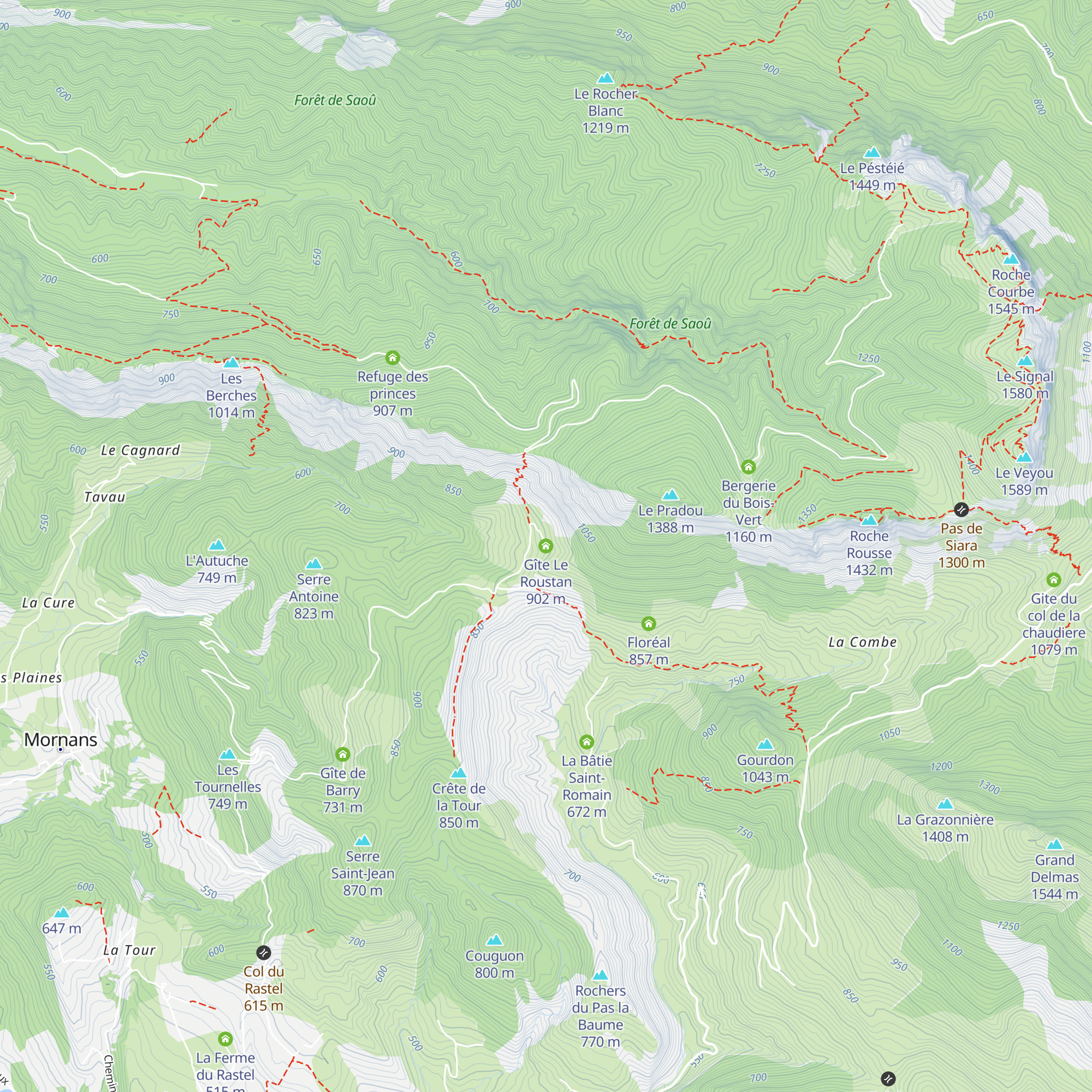 Gîte Le Roustan map