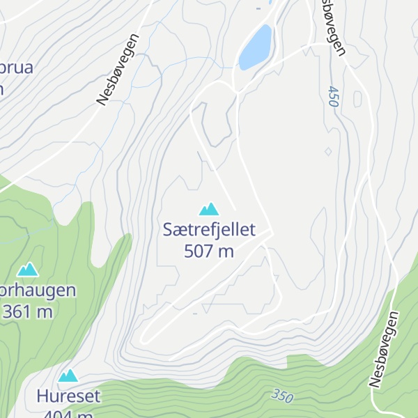 Map of Sætrefjellet